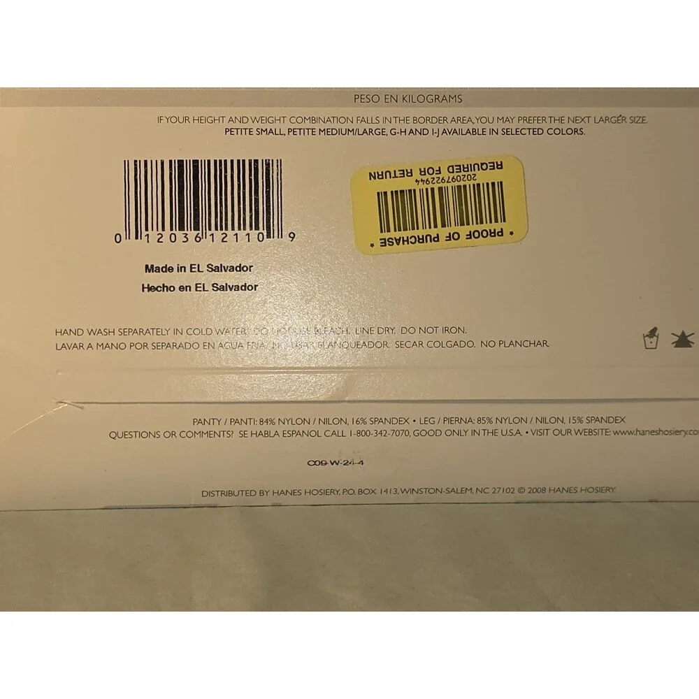 Lot of 3 Vtg Hanes Silk Reflections Pantyhose Size EF Control Top Sandalfoot 717